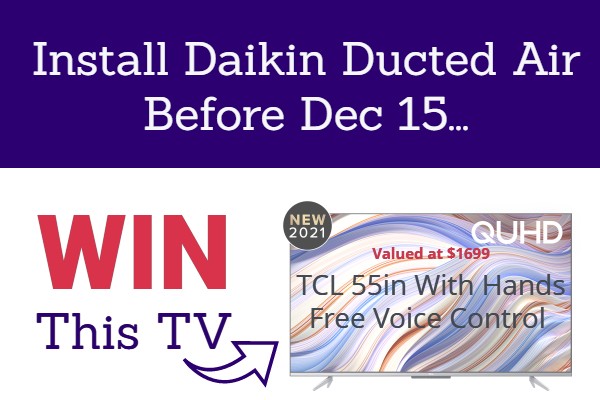 daikin ducted air conditioning free tv